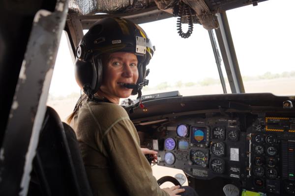 Pilot Christine Brown flies UNHAS aircraft in Burkina Faso. Pilot Christine Brown flies UNHAS aircraft in Burkina Faso.