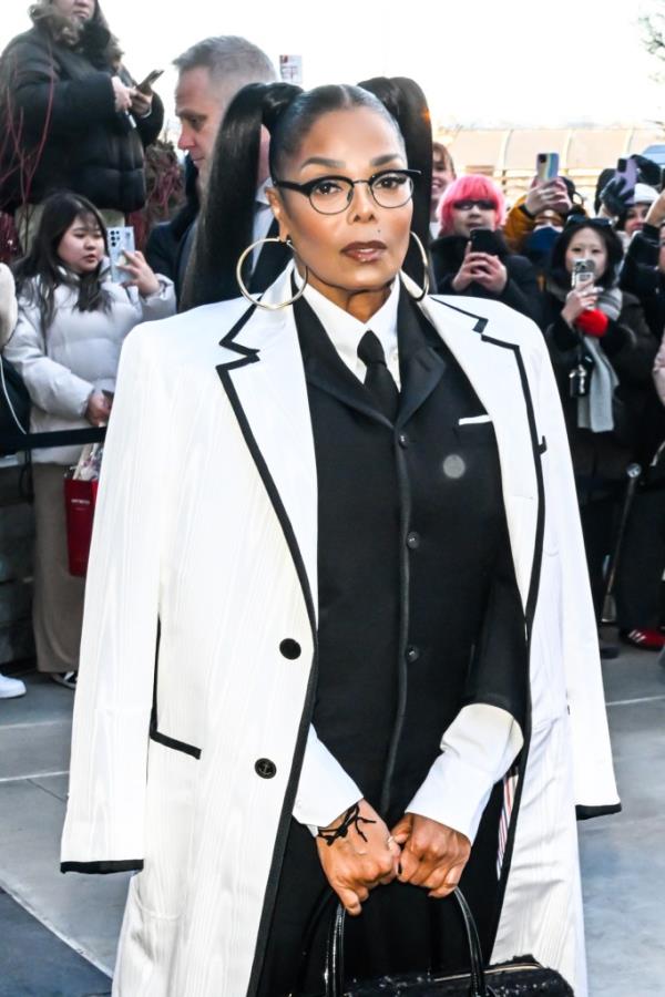 Janet Jackson attends the Thom Browne fashion show.