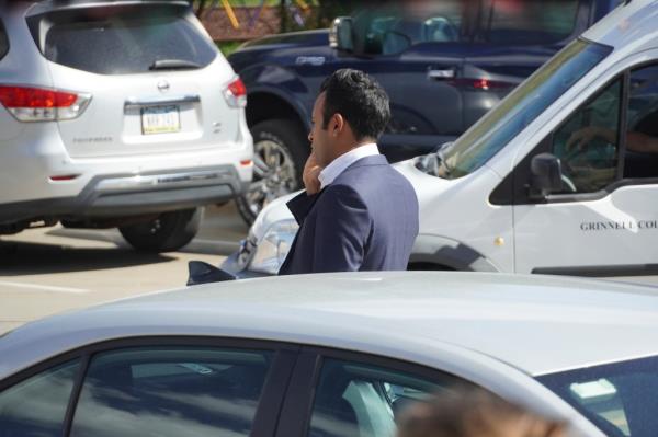 Police say there is no evidence to substantiate the claim that protesters intentio<em></em>nally hit Ramaswamy’s campaign vehicle and sped off.