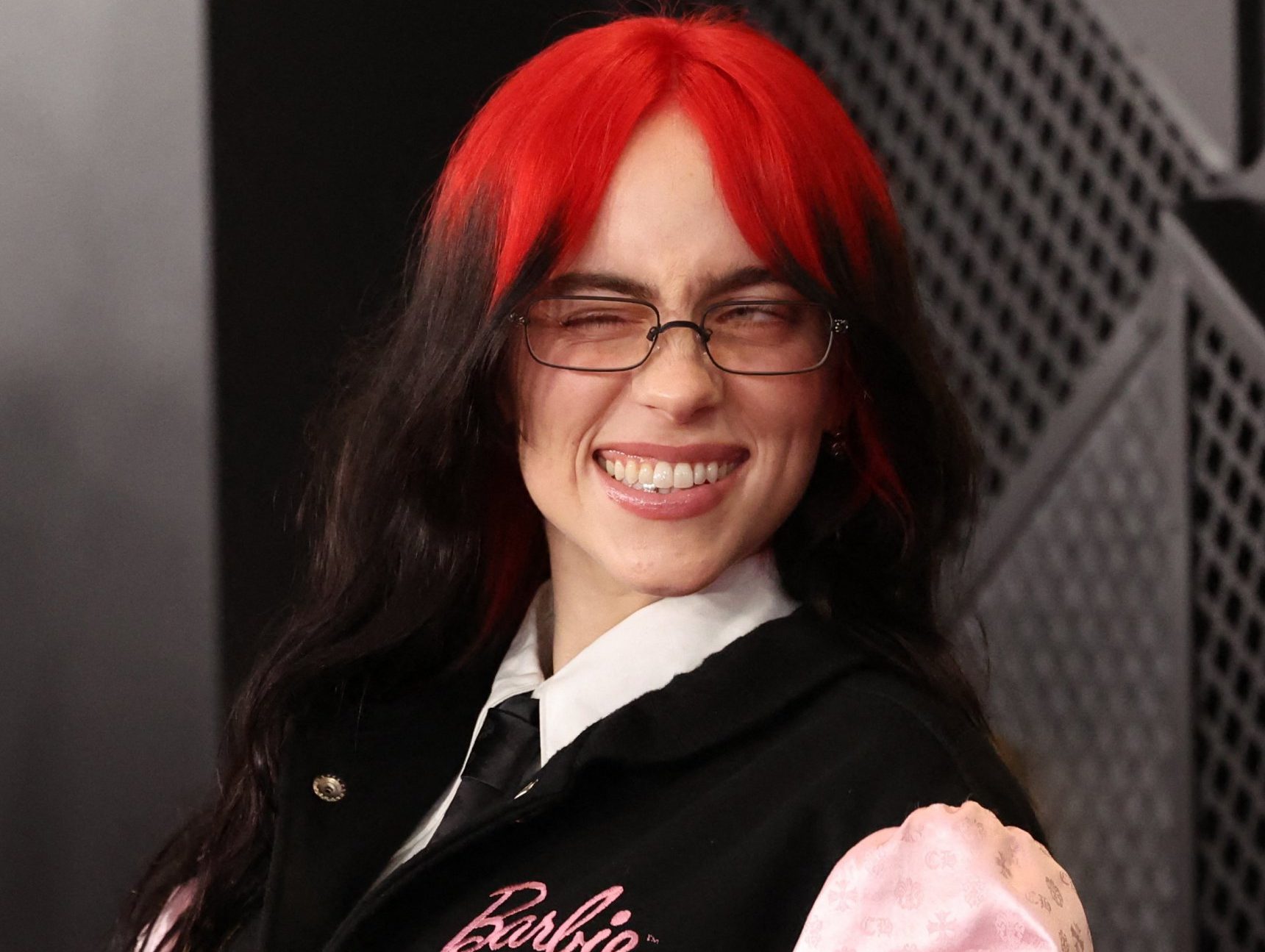 Billie Eilish poses on the red carpet as she attends the 66th Annual Grammy Awards in Los Angeles, California, U.S., February 4, 2024. REUTERS/Mario Anzuoni
