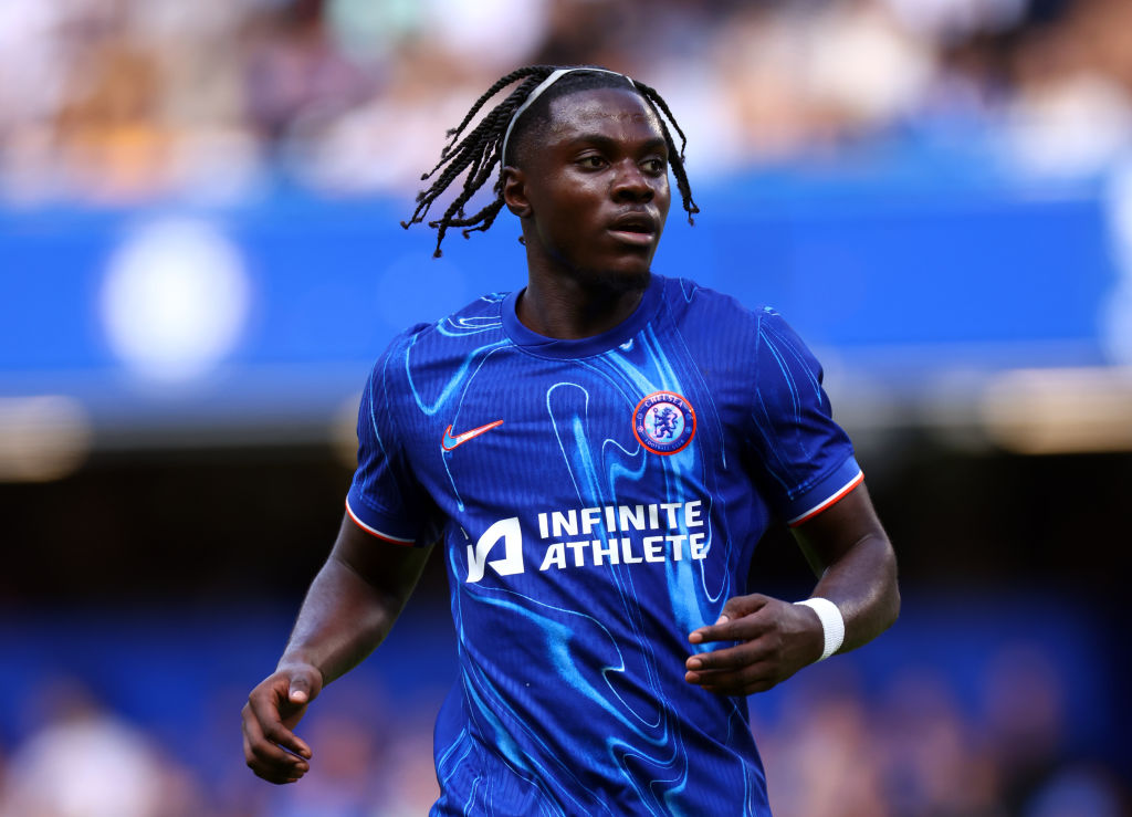 Romeo Lavia in action for Chelsea in pre-season