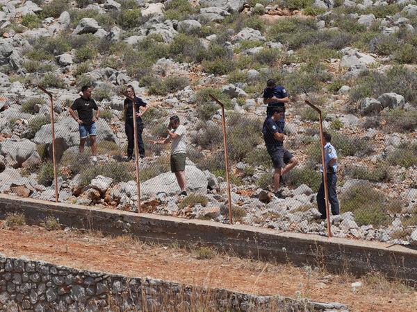 Search team at Agia Marina in Symi, Greece, where a body has been discovered during a search and rescue operation for TV doctor and columnist Michael Mosley, after he went missing while on holiday. 
