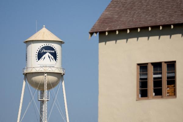 Paramount Studios log on water tank