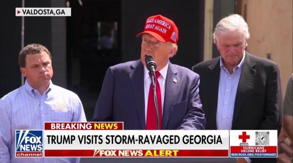  Trump visits Georgia after devastating Hurricane Helene