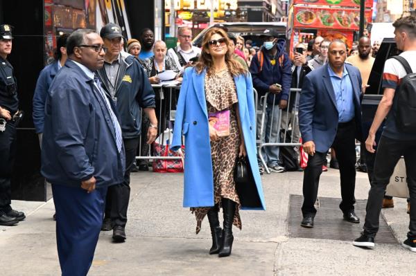 Eva Mendes outside "GMA" on September 17, 2024