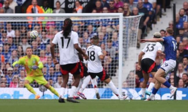Liam Delap scores his first goal for Ipswich to give them a first-half lead