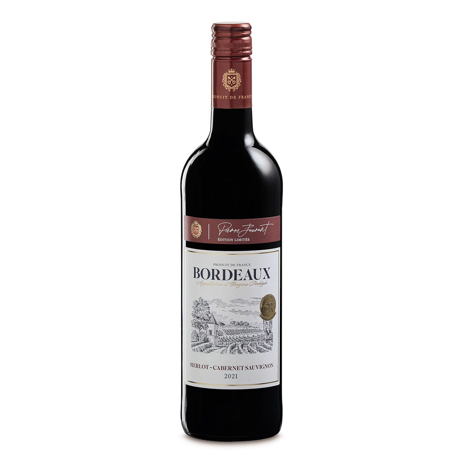 Bottle of red wine.