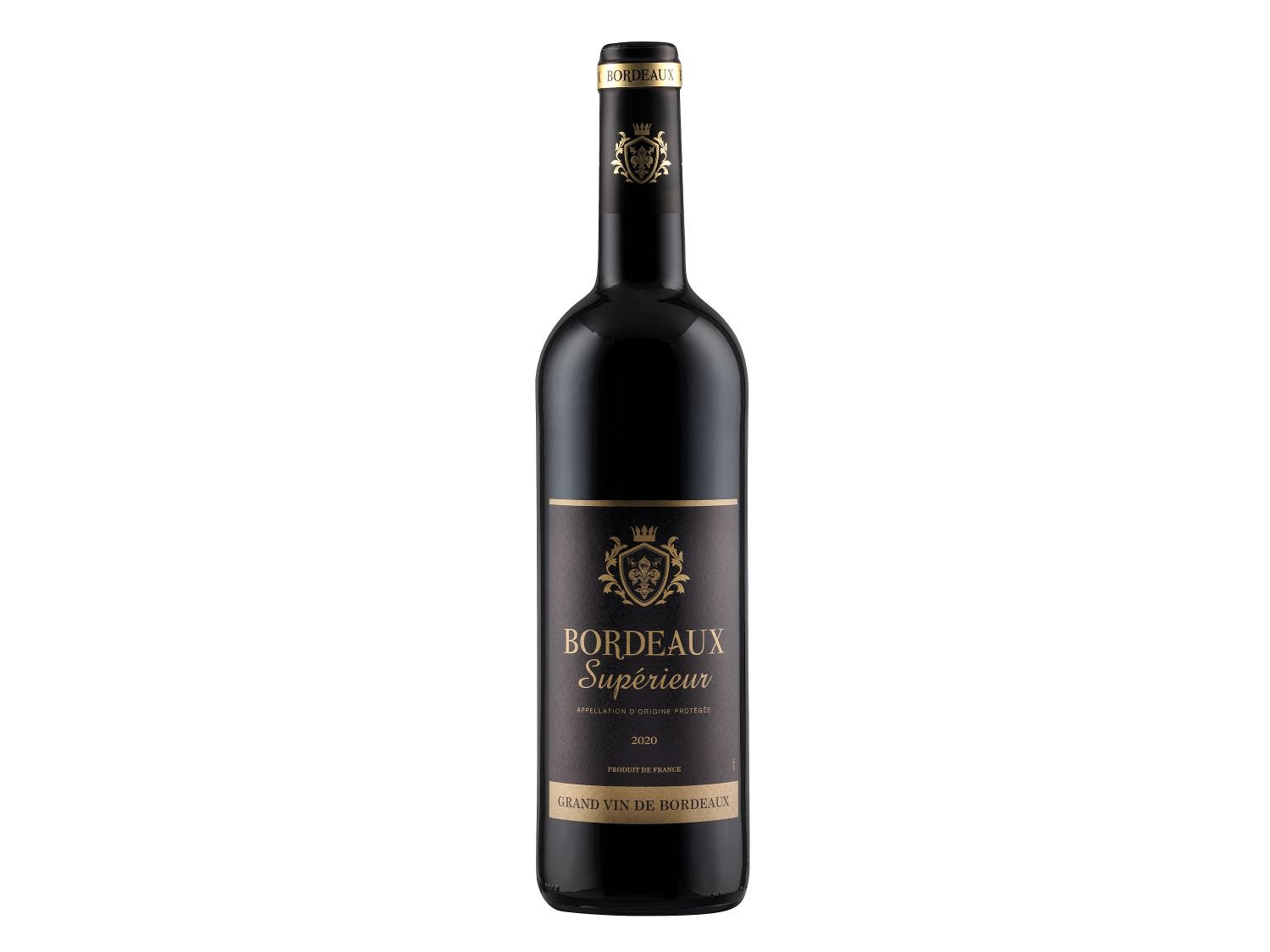 A bottle of red wine.