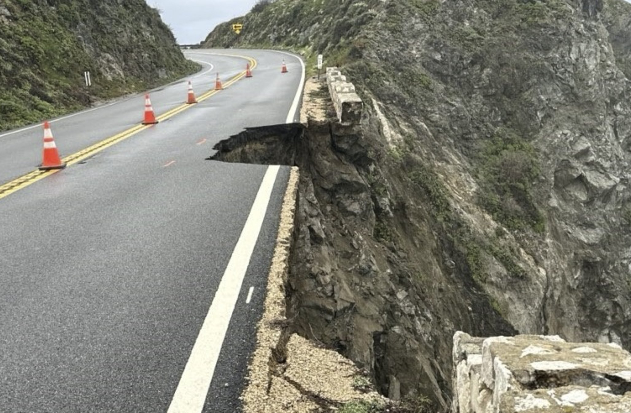 No injuries were reported, but the road remains closed