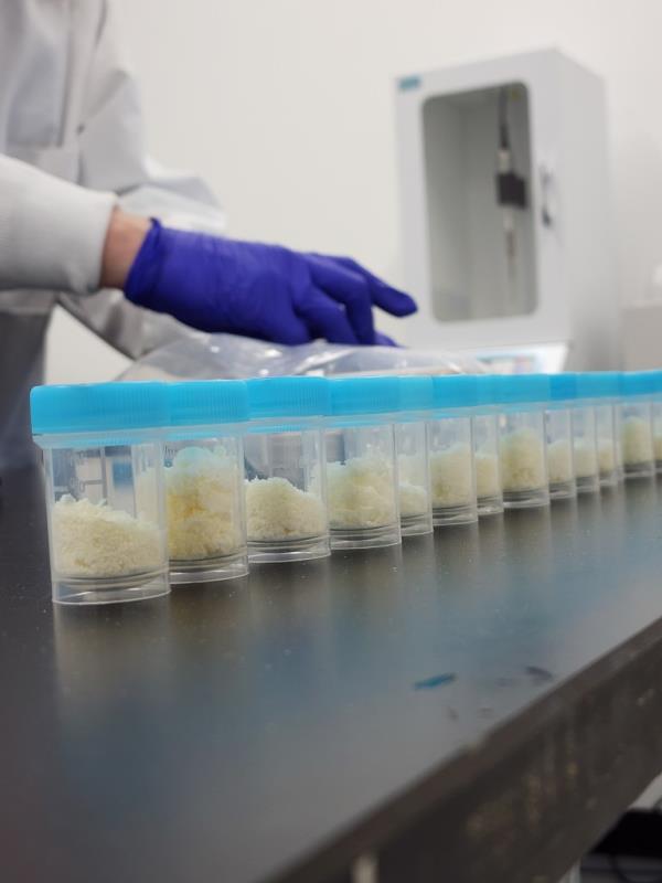 Powdered breast milk at Milkify's labs