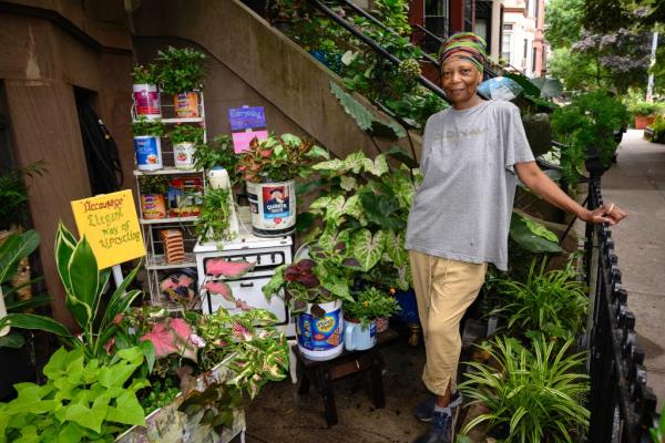 Perri Edwards in her garden