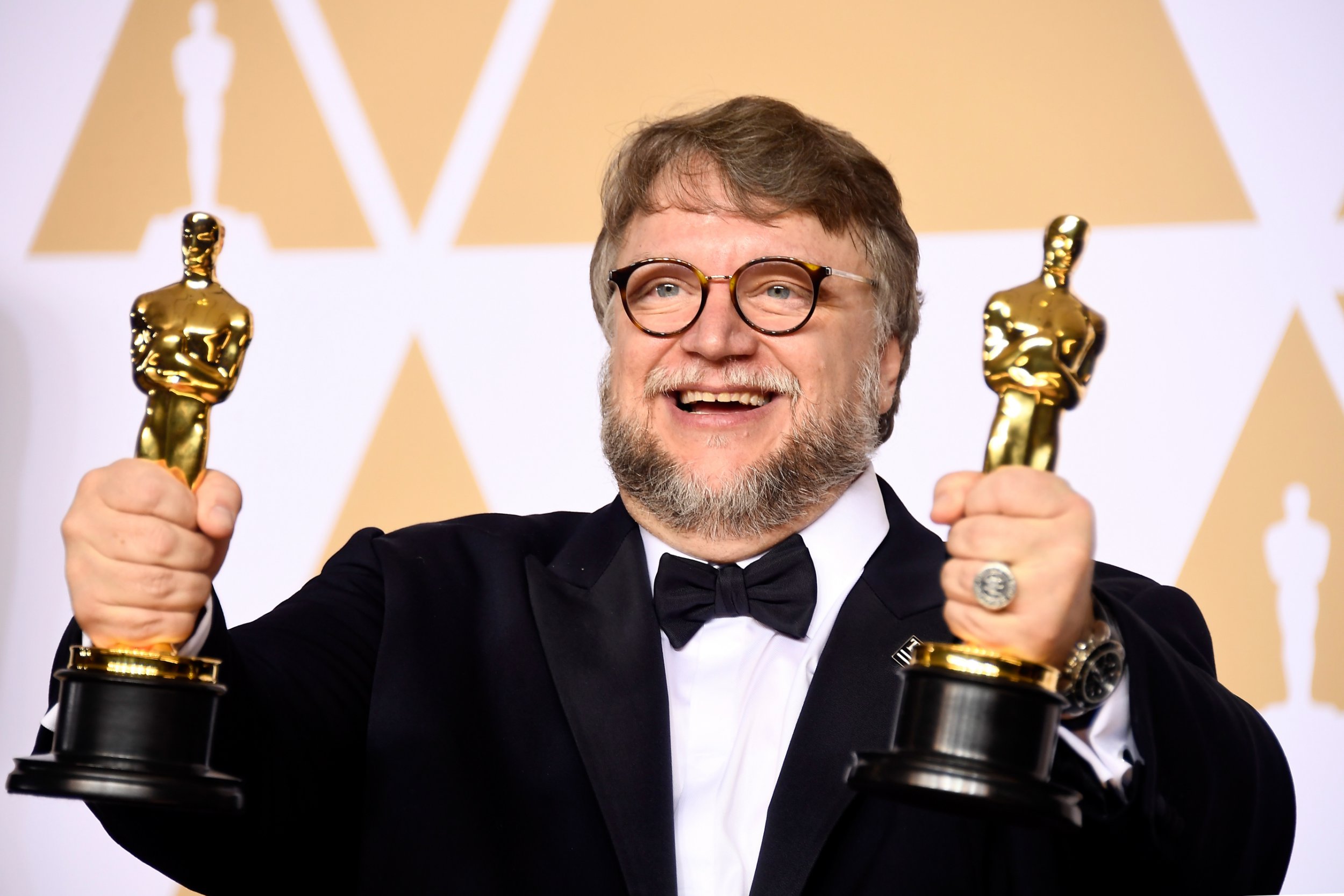Filmmaker Guillermo del Toro, winner of the Best Director and Best Picture awards for The Shape of Water at the 2018 Oscars