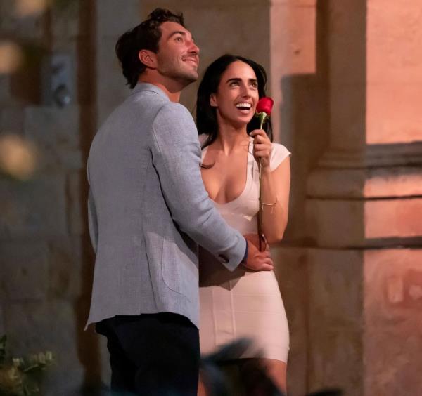 Maria Georgas and Joey Graziadei on "The Bachelor."