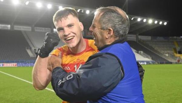 THAT'S THE BOY: Newcestown's David Buckley, who won player of the match, with his father Tim Buckley, team manager, after defeating Dohenys in the Bon Secours Cork SAFC final at Pairc Ui Chaoimh. Pic: Eddie O'Hare THAT'S THE BOY: Newcestown's David Buckley, who won player of the match, with his father Tim Buckley, team manager, after defeating Dohenys in the Bon Secours Cork SAFC final at Pairc Ui Chaoimh. Pic: Eddie O'Hare