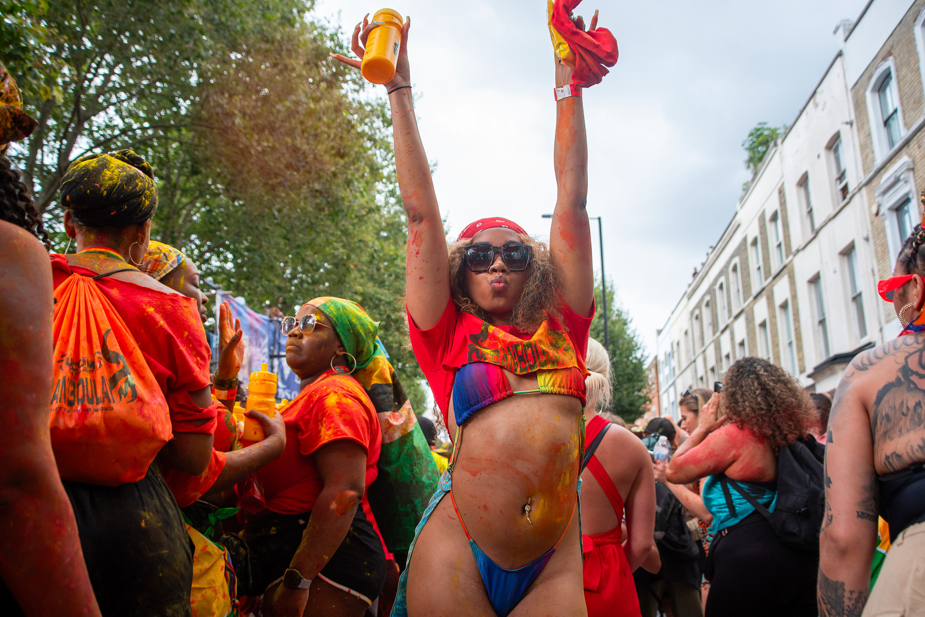 Woman celebrating at Notting Hill Carnival