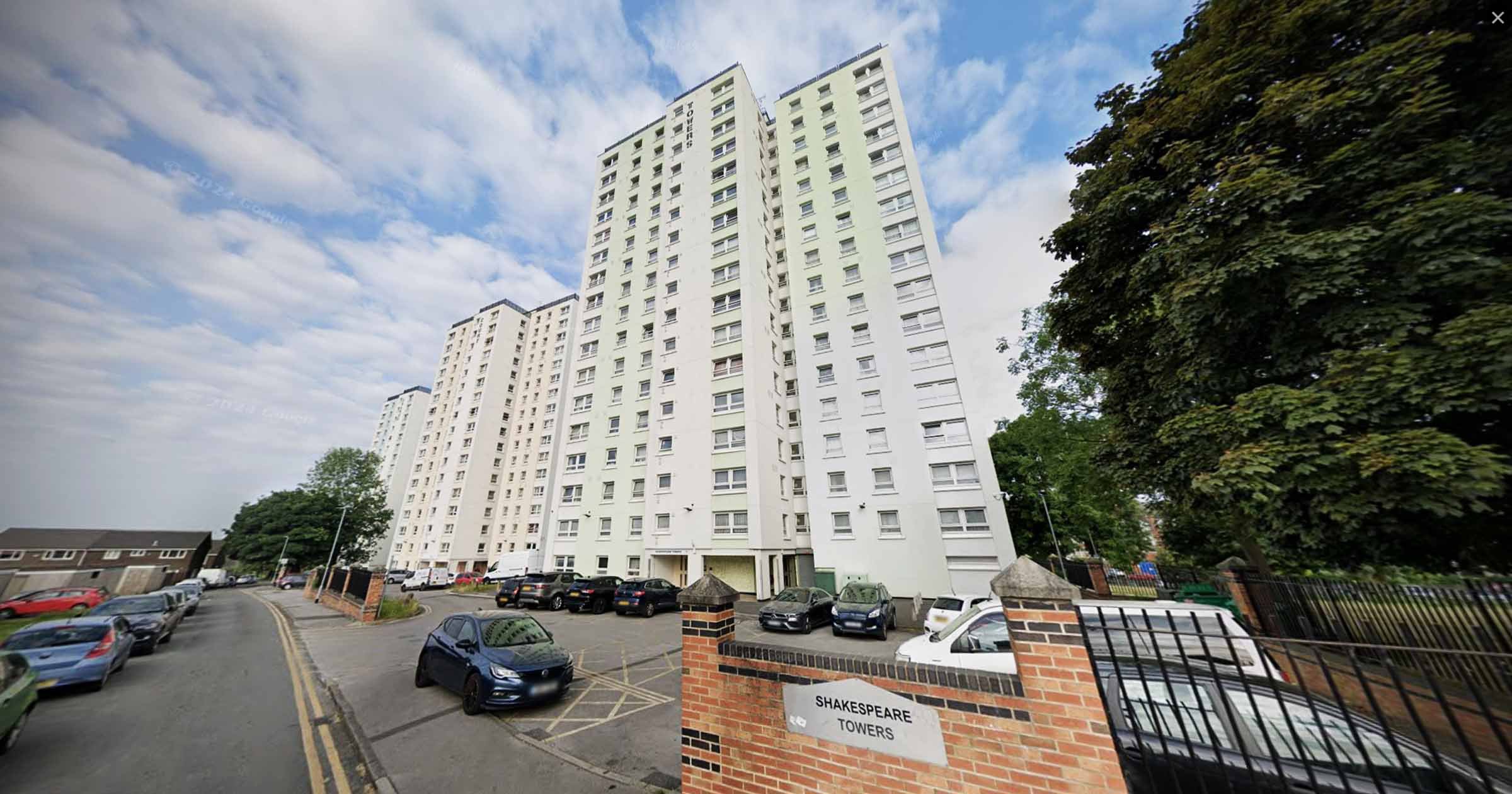 Tower block in Leeds.