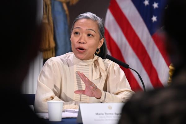 Maria Torres-Springer has taken over from First Deputy Mayor Sheena Wright after her resignation on Tuesday.