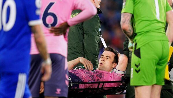 Coleman leaving the pitch on a stretcher last May. Pic: Mike Egerton/PA Wire Coleman leaving the pitch on a stretcher last May. Pic: Mike Egerton/PA Wire