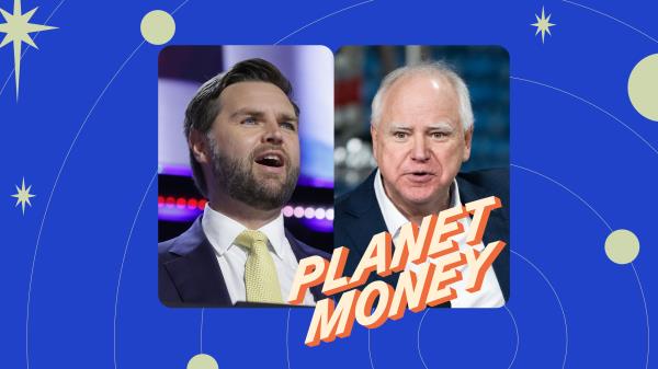 LEFT: Republican vice presidential candidate, U.S. Sen. J.D. Vance (R-OH). RIGHT: Minnesota Governor Tim Walz.