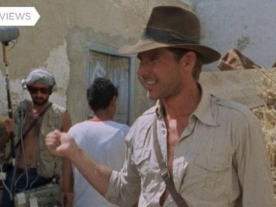 Ford and Lucas filming Young Indiana Jones.