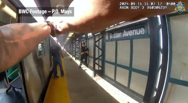 Police bodycam of friendly fire incident.