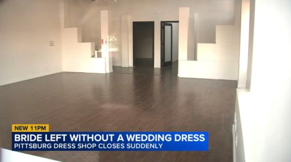 This is the empty storefront of Bellisima Couture that suddenly shut down without reportedly fulfilling customer orders.