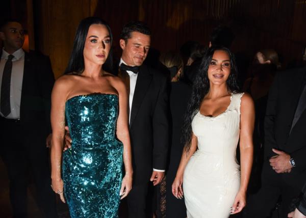 Katy Perry, Orlando Bloom and Kim Kardashian at the Kering Caring for Women Dinner on Sept. 9