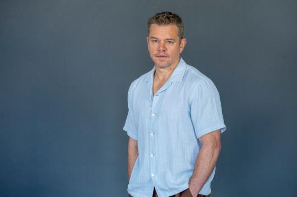 Matt Damon poses for a portrait to promote the film "The Instigators" on Friday, July 26, 2024.