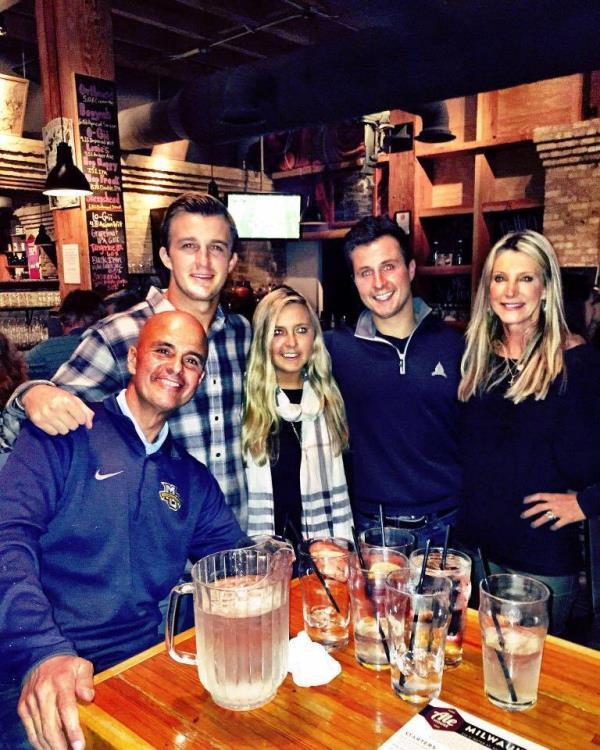 Joan Vassos and John with their three children in a photo posted to facebook on October 11, 2016.