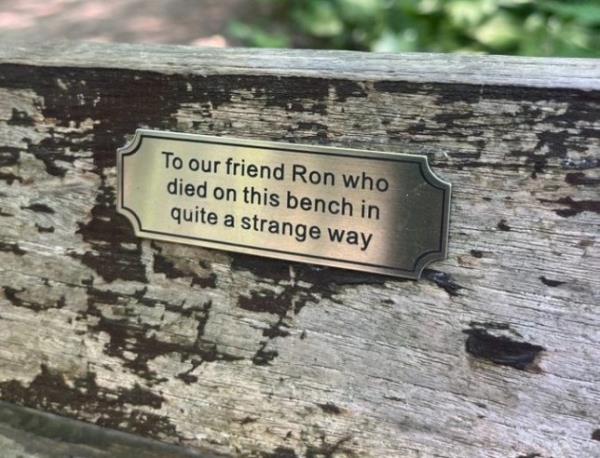 Mystery behind eerie London park bench