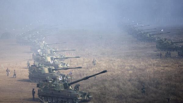 South Korean and US forces stage military exercises