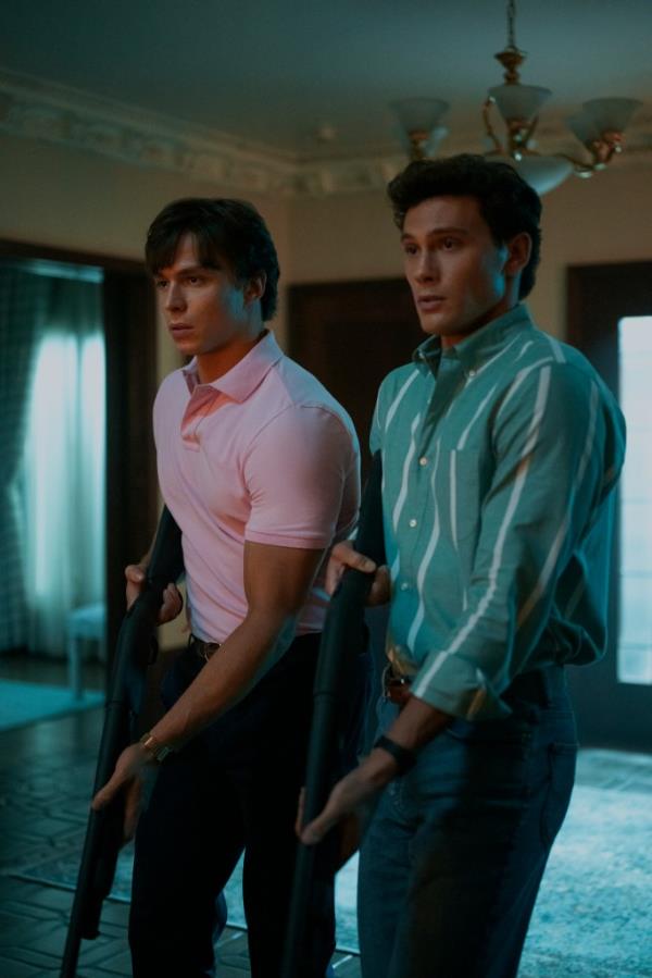 Nicholas Chavez as Lyle Menendez, Cooper Koch as Erik Menendez in "Monsters"