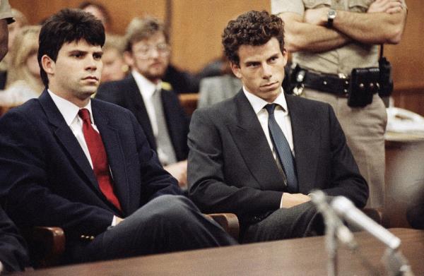 Lyle and Erik Menendez in court in 1990