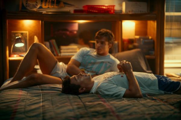 Nicholas Chavez as Lyle Menendez, Cooper Koch as Erik Menendez in "Monsters"