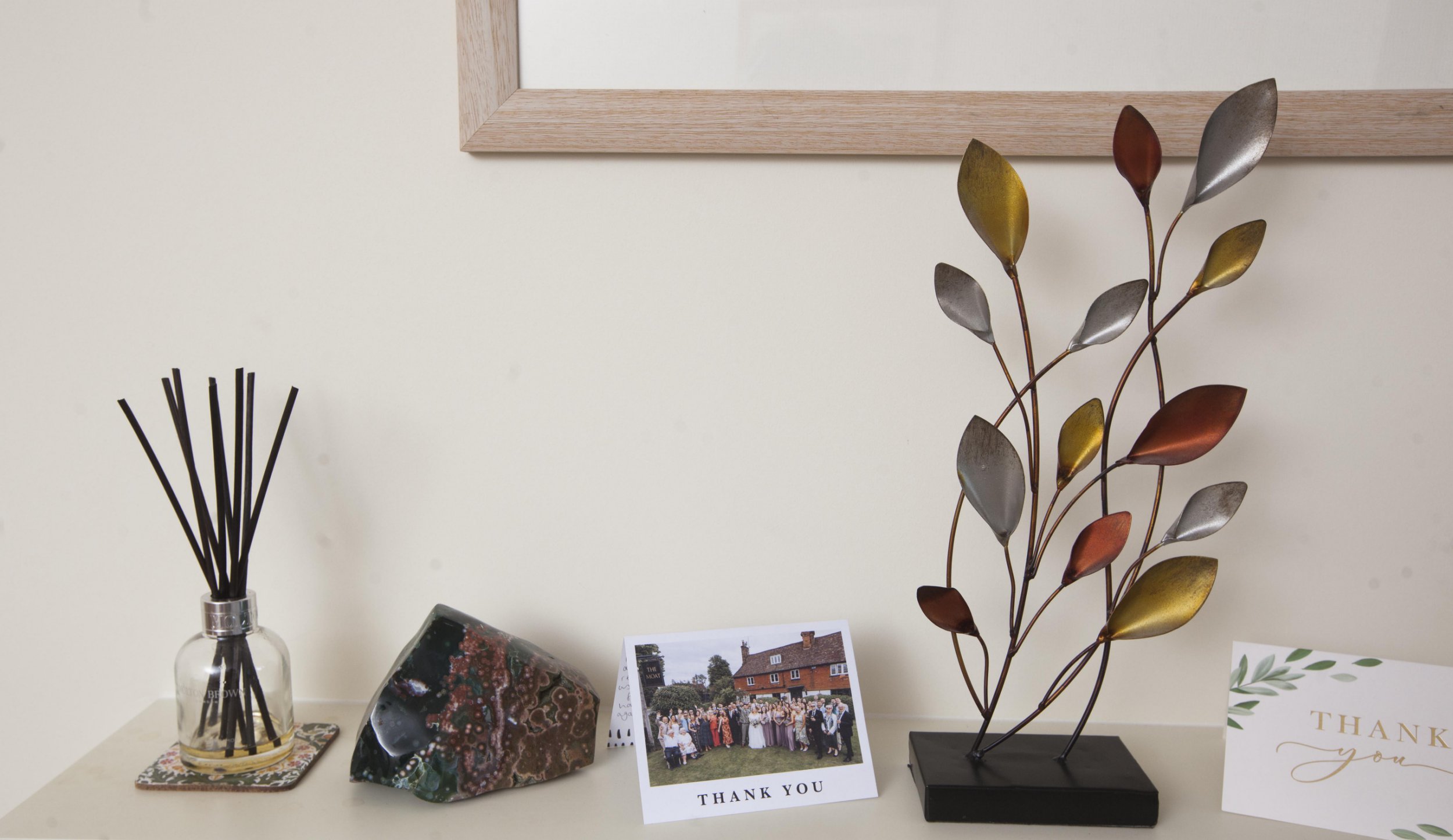 Gill Ross and her apartment in Bagshot, Surrey are the subject of a What I Own feature. This picture shows the mantle piece in the living room.