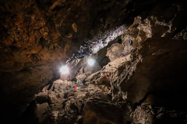Interior of the Cueva de los Murciélagos de Albuñol.