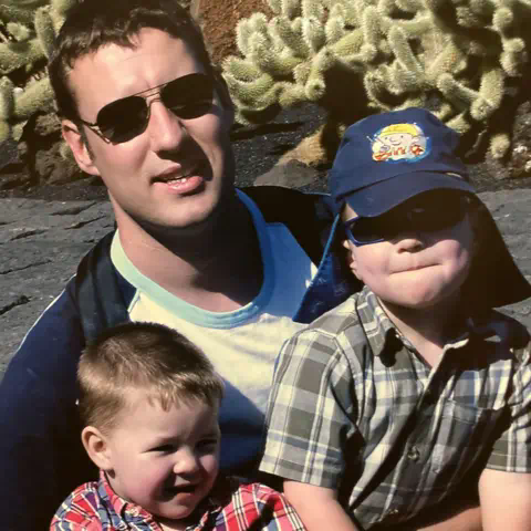 Wilson family handout Alistair Wilson with his two sons