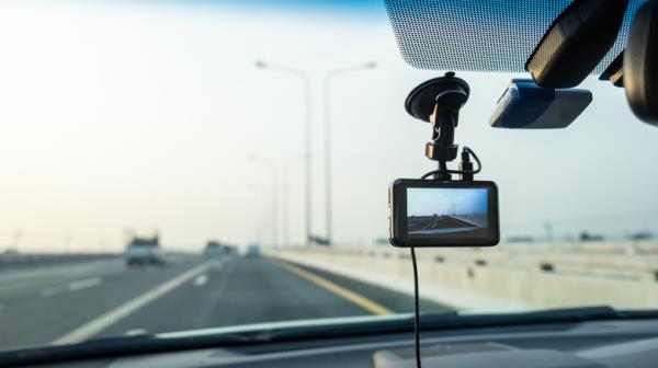 Dashcam in car