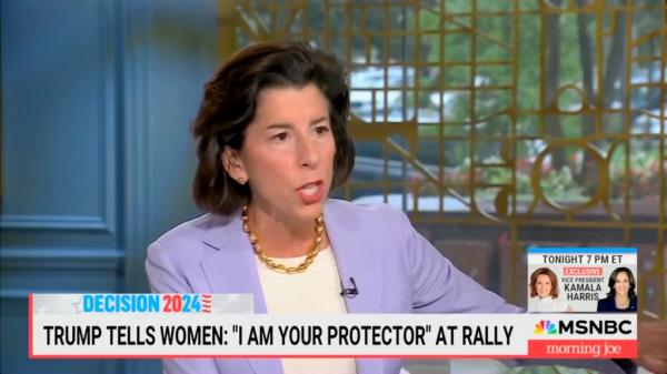 Gina Raimondo said let's "extinguish" Trump "for good."