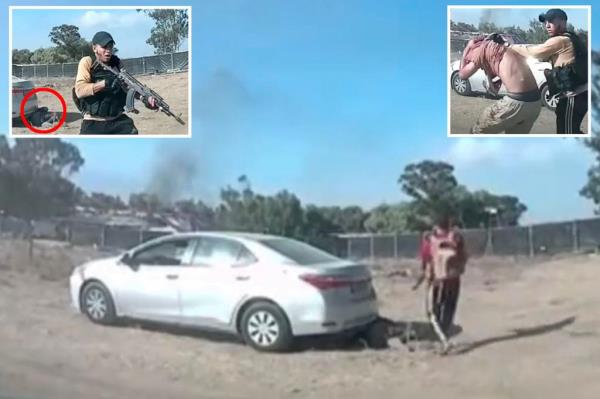 Terrorists stormed an Israeli music festival and butchered festivalgoers in cold blood before looting their belongings, chilling new dashcam footage has revealed.