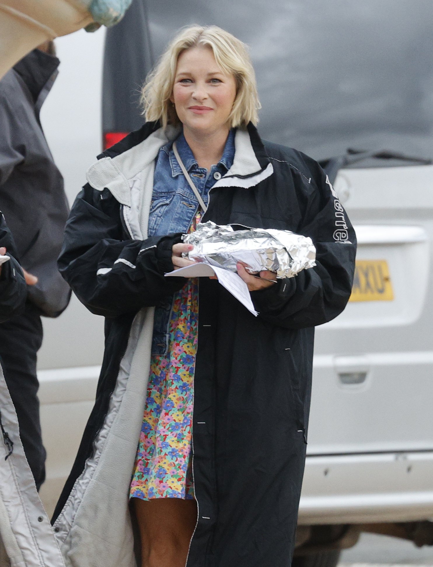 Joanna Page on set of Gavin and Stacey Christmas special