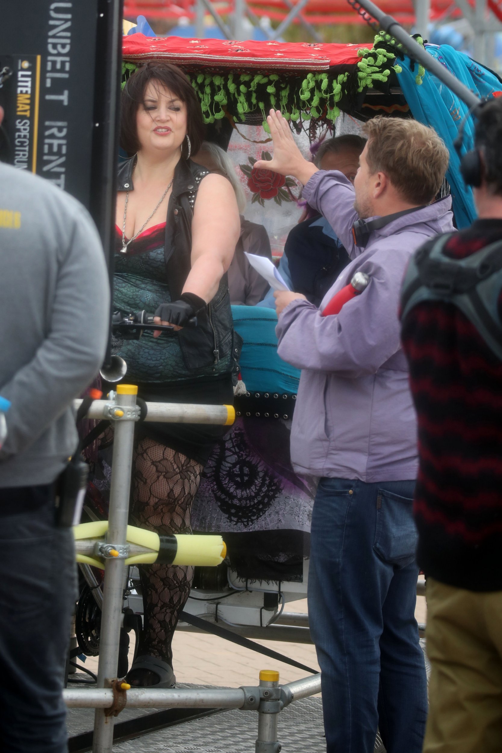 Ruth Jones filming as Nessa on Gavin and Stacey