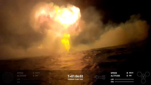 Starship's landing footage.
