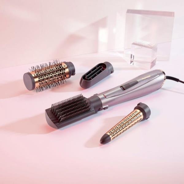 The BaByliss air Styler with its multiple attachments