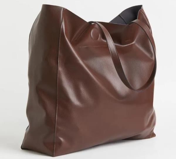 h&m faux leather tote bag