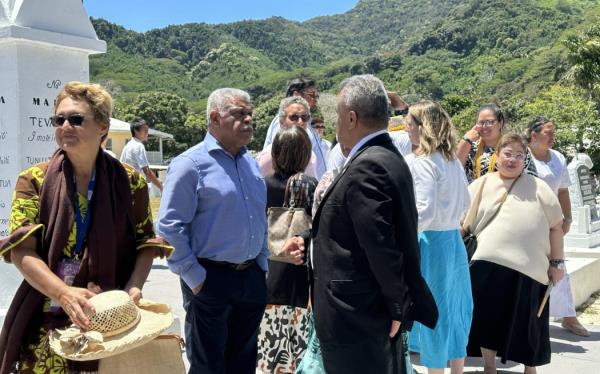 A number of Pacific leaders have attended a church service together on the eve of the 52nd Pacific Islands Forum in Sunday local time at the Avarua Cook Island's Christian Church in Rarotonga. 5 November 2023.