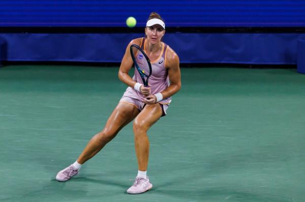 Beatriz Haddad Maia during her match against Anna Kalinskaya.