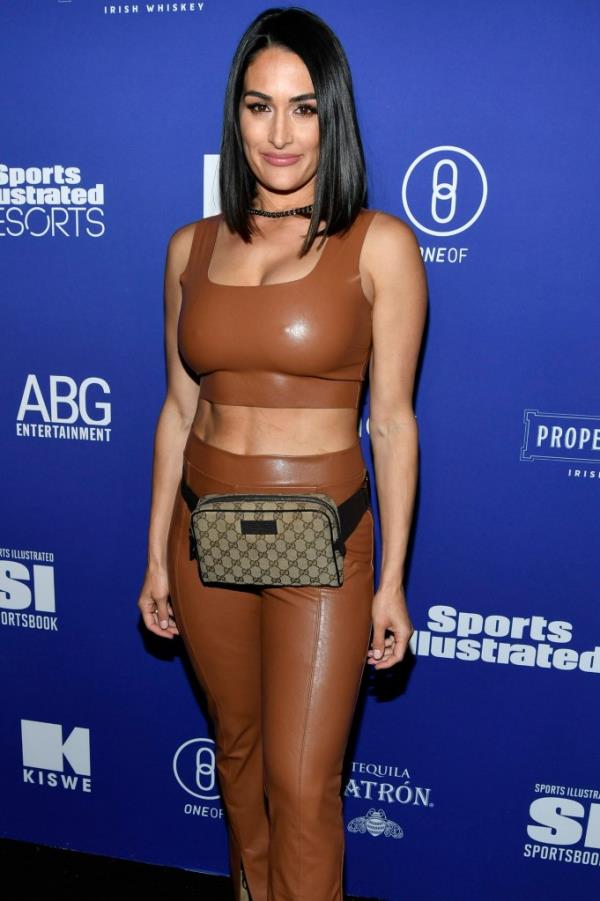 Nikki Bella attends the Sports Illustrated Super Bowl Party at Century City Park on February 12, 2022 in Los Angeles, California.
