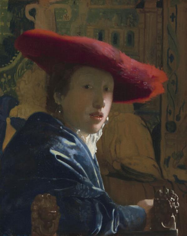 'Girl with the Red Hat' by Johannes Vermeer. 'Girl with the Red Hat' by Johannes Vermeer.