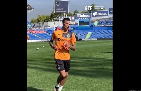 Greenwood trains with new Getafe teammates
